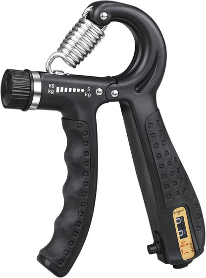 Adjustable Hand Grip Strengthener with Counter (05kg–60kg) | Gym & Fitness Hand Exerciser